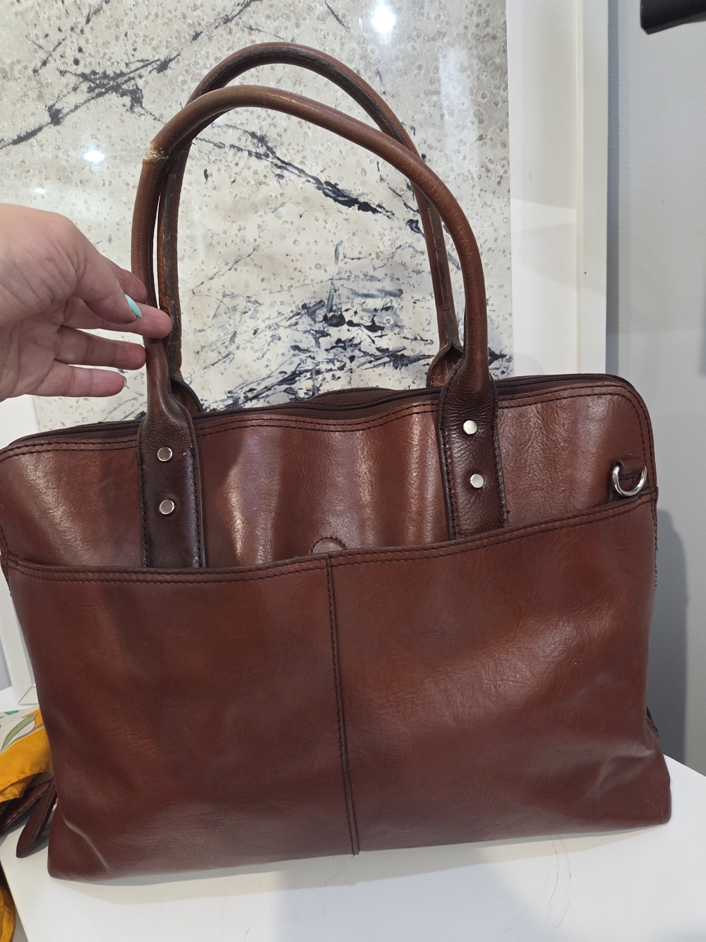 Vintage Wilson Leather Briefcase Tote Bag in Brown PROJECT